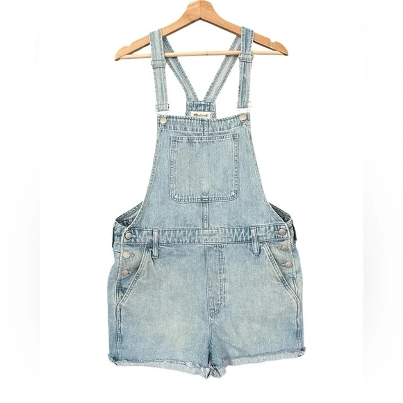 MADEWELL Adirondack Short Overalls in Phillips Wash SIZE Large - Picture 9 of 9
